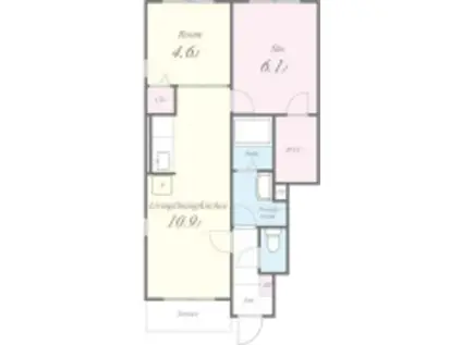 フレーベルハイツ(2LDK/1階)の間取り写真