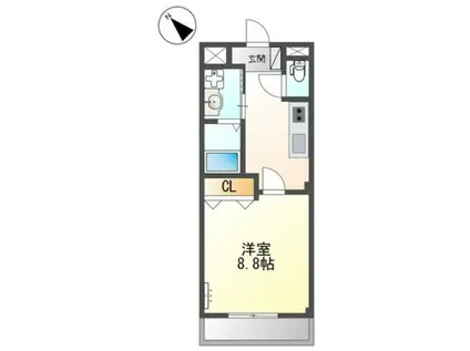 MIMO(1K/2階)の間取り写真