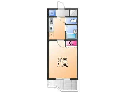 ピュール絆(1K/3階)の間取り写真