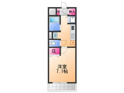 アンシャンテ(1K/1階)の間取り写真