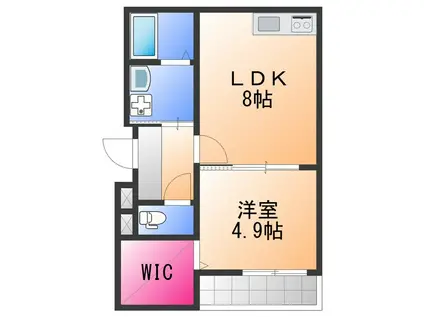 フジパレス和泉大宮(1LDK/2階)の間取り写真