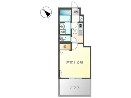 SUCCESS M(1K/1階)の間取り写真