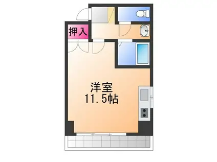 マスターズエル松之浜582(ワンルーム/3階)の間取り写真