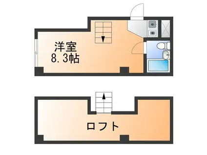 リベルテヴィラ(ワンルーム/3階)の間取り写真