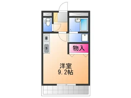 マーブル大瀧(ワンルーム/4階)の間取り写真