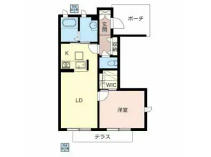 シャーメゾンオプス(1LDK/1階)の間取り写真