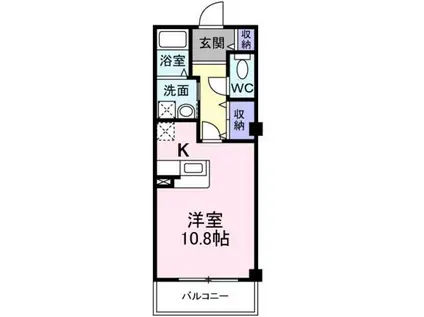 プレステージ1(1K/3階)の間取り写真