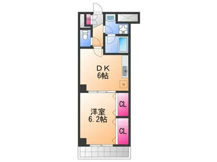 メゾンアズール(1DK/1階)の間取り写真