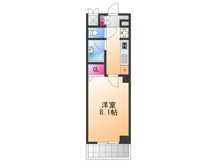 エリカ3(1K/3階)の間取り写真