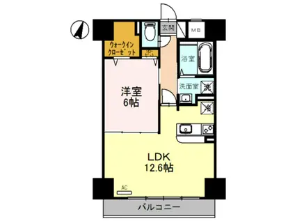 アムール・M(1LDK/5階)の間取り写真