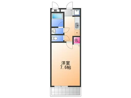 アンシャンテ 元町(1K/2階)の間取り写真