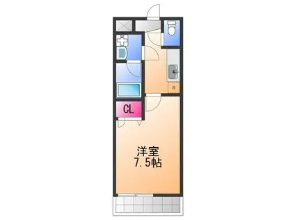 フジパレス浜寺ノース1番館(1K/3階)の間取り写真