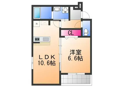 フェニーチェ日東園(1LDK/3階)の間取り写真