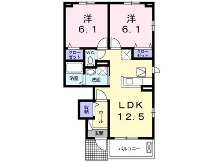 ベル・フィオーレ(2LDK/1階)の間取り写真