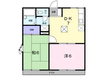 プチパレス・ノバ(2DK/1階)の間取り写真