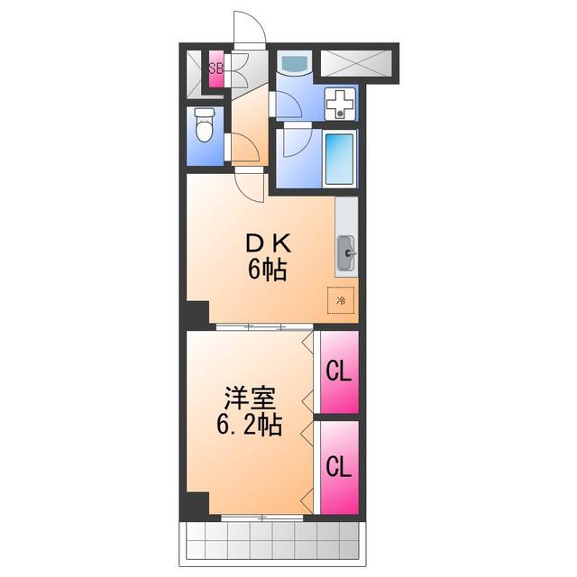 メゾンアズール(1DK/1階)の間取り写真