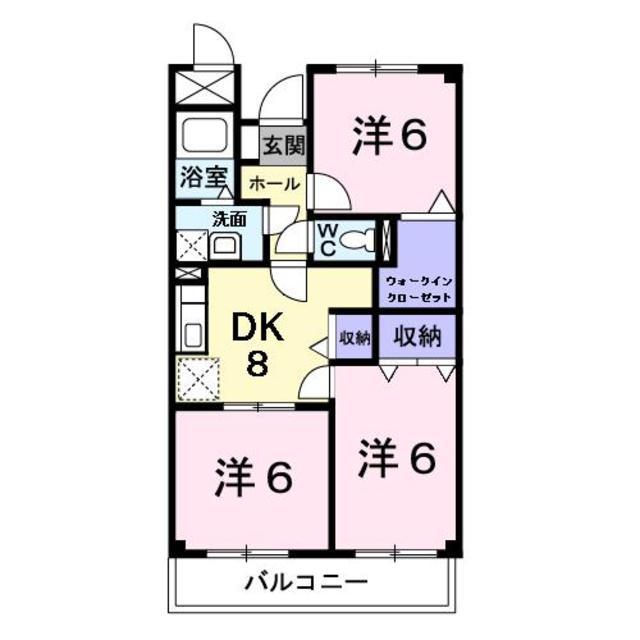 ル・グランパレ(3DK/3階)の間取り写真