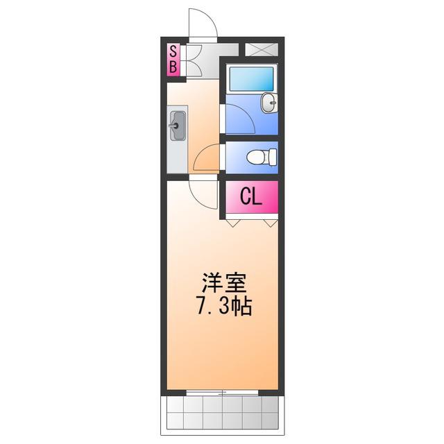 コンフォール(1K/1階)の間取り写真
