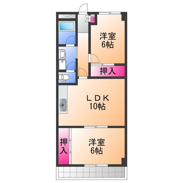 サンヒルズ光明池(2LDK/3階)の間取り写真