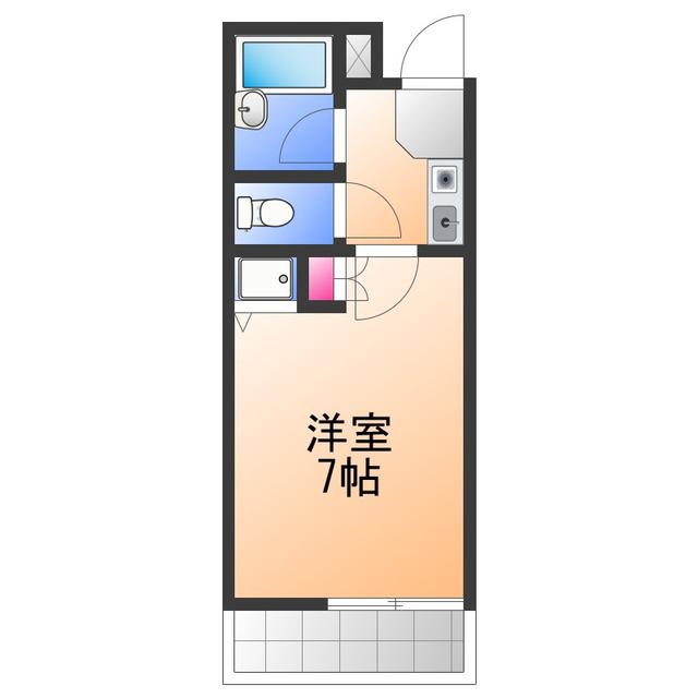 シャルマンフジ和泉大宮壱番館(1K/4階)の間取り写真