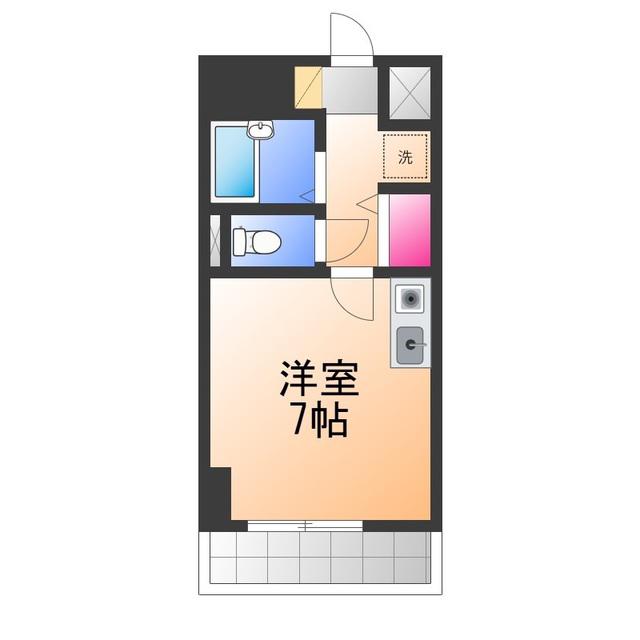 プランドールマサキ(ワンルーム/5階)の間取り写真