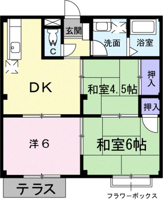 第一ハイツ(3DK/1階)の間取り写真