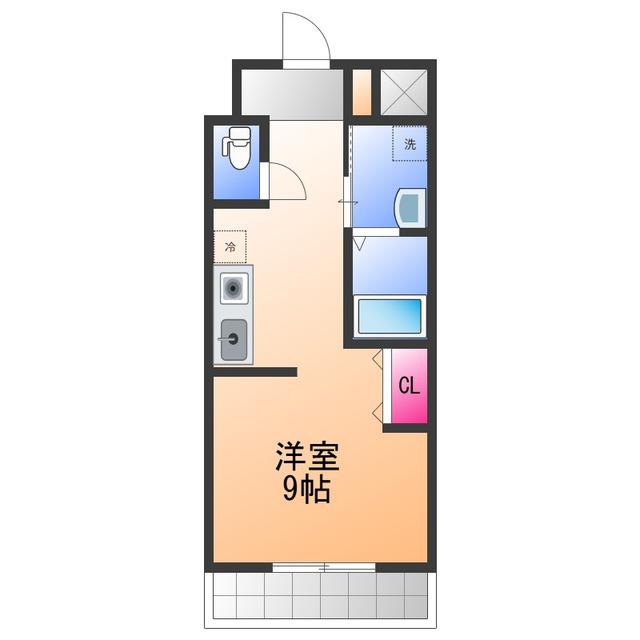 ファミール綾園(1K/2階)の間取り写真