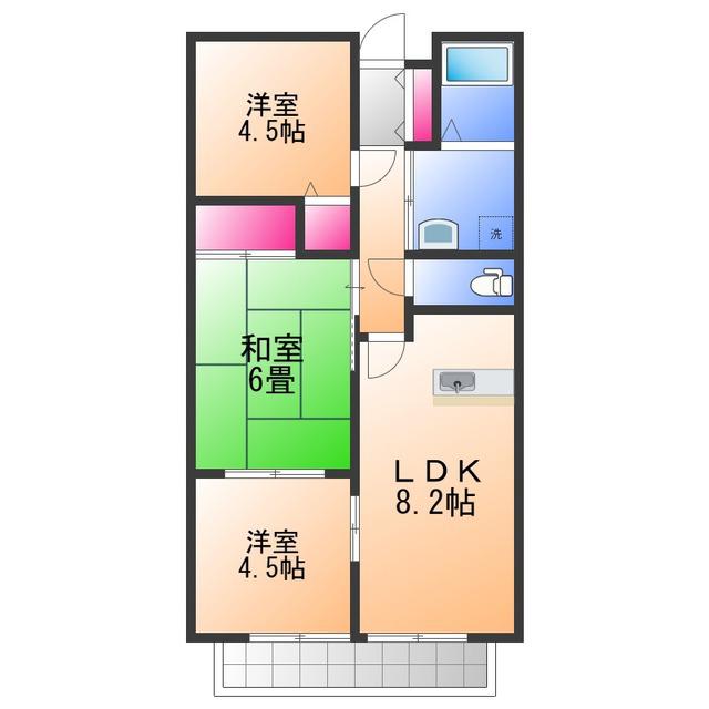グランビューM(3LDK/2階)の間取り写真