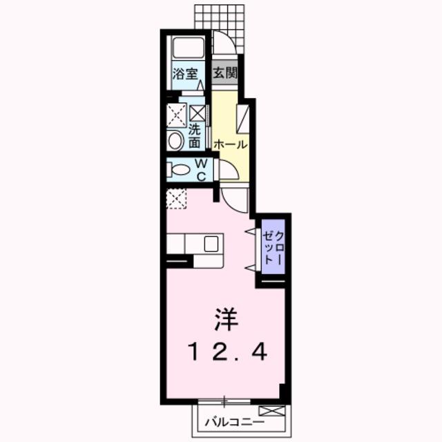 コスモアーク(ワンルーム/1階)の間取り写真