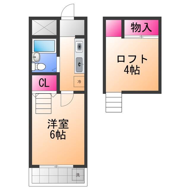ロイヤル和泉パートⅠ(1K/3階)の間取り写真