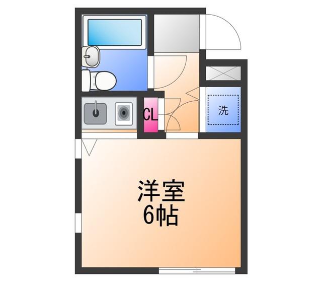 シャルマンフジ久米田参番館(ワンルーム/1階)の間取り写真