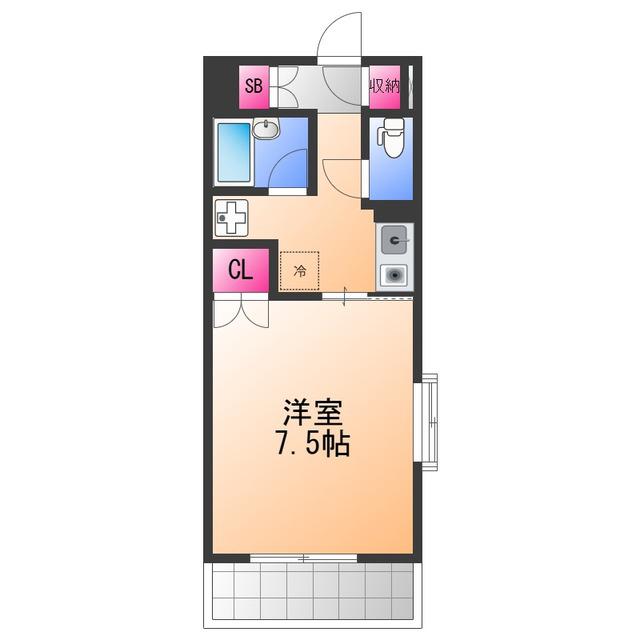 セジュールりんくう(1K/6階)の間取り写真