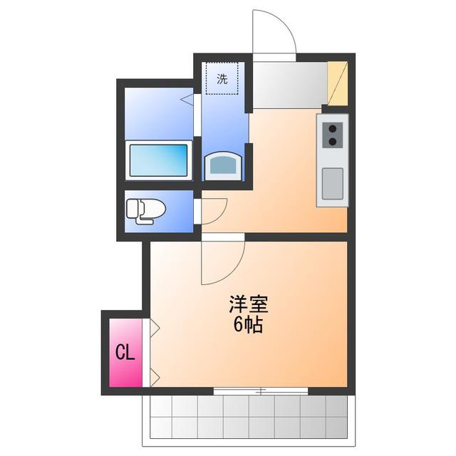 ファーストプラザ(1K/2階)の間取り写真