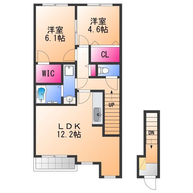 サンハイム(2LDK/2階)の間取り写真