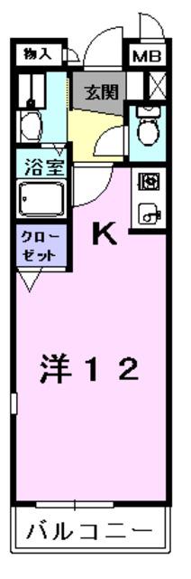 リベッチオ旭町(ワンルーム/2階)の間取り写真