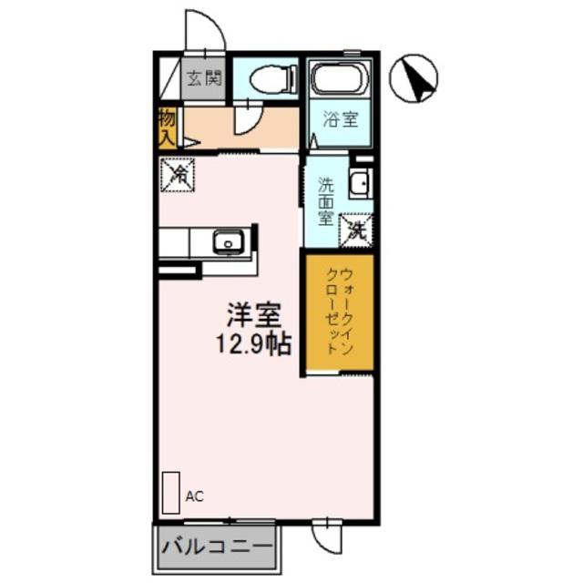 パル春日A(ワンルーム/2階)の間取り写真