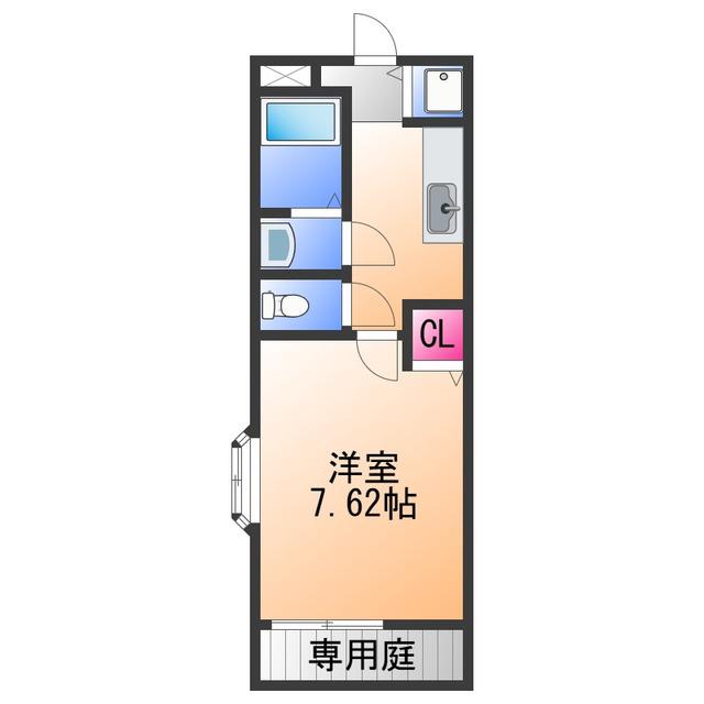 サニーコート日根野(1K/1階)の間取り写真