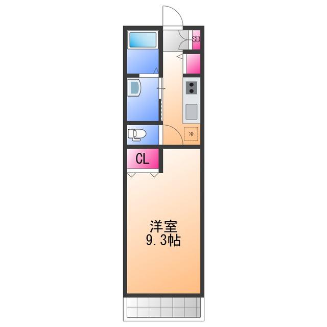 YS COURT(1K/1階)の間取り写真