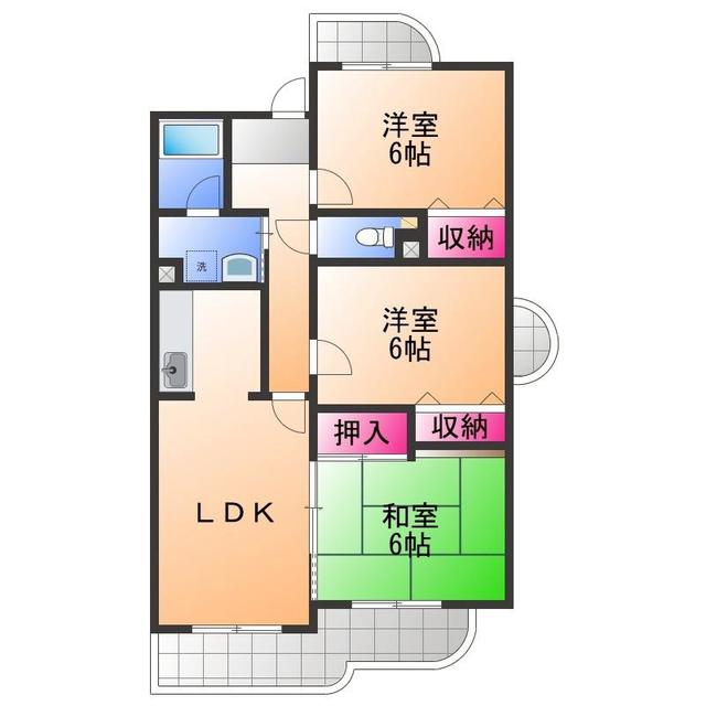 ロサノ・S・北豊中(3LDK/7階)の間取り写真