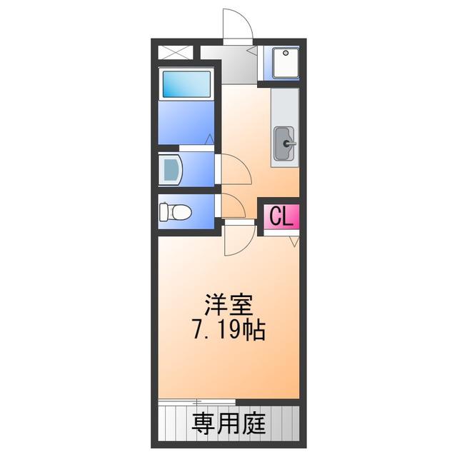 エメロード吉見(1K/1階)の間取り写真