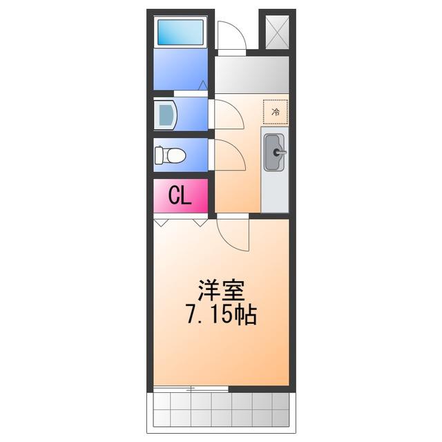 フジパレス下池田パセオ(1K/2階)の間取り写真