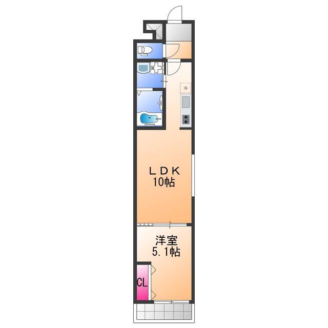 フジパレス助松町Ⅰ番館(1LDK/2階)の間取り写真