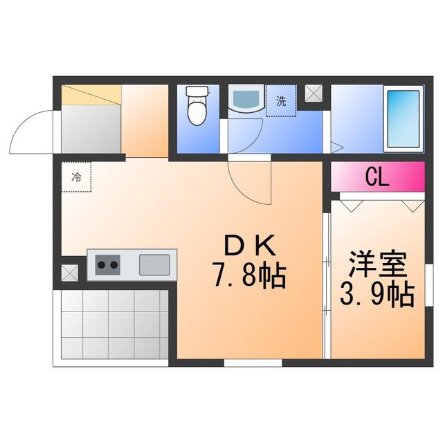 FSTYLE西取石3号館(1DK/2階)の間取り写真