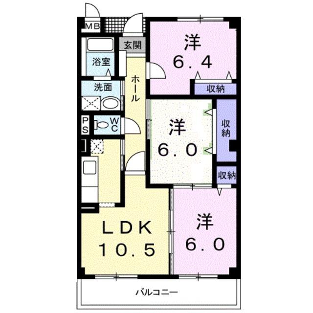 メルヴェイユ(3LDK/2階)の間取り写真