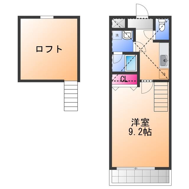 南海電鉄南海本線 忠岡駅 徒歩6分 2階建 築17年(1K/2階)の間取り写真