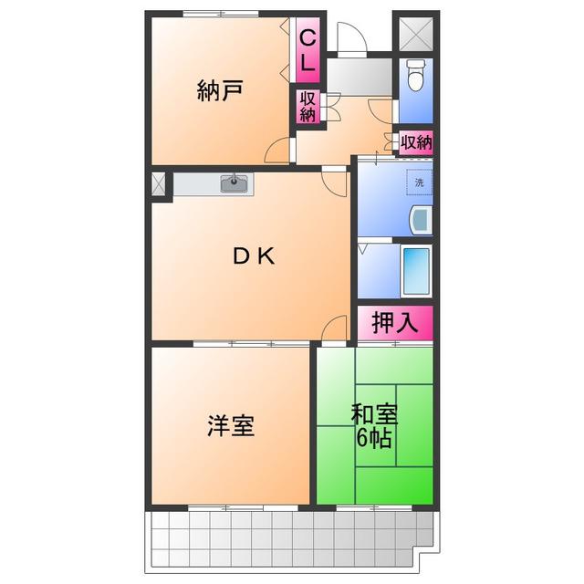 フレンテ大宮(2SDK/1階)の間取り写真