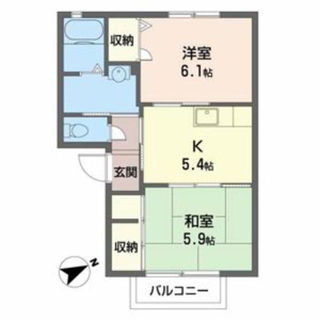 ラフォーレJN1(2K/2階)の間取り写真