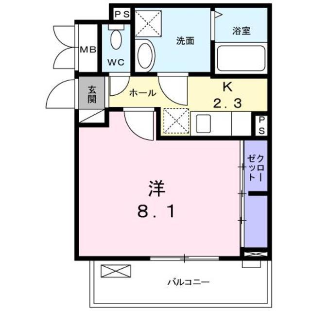 ガーデン ガーデン(1K/2階)の間取り写真