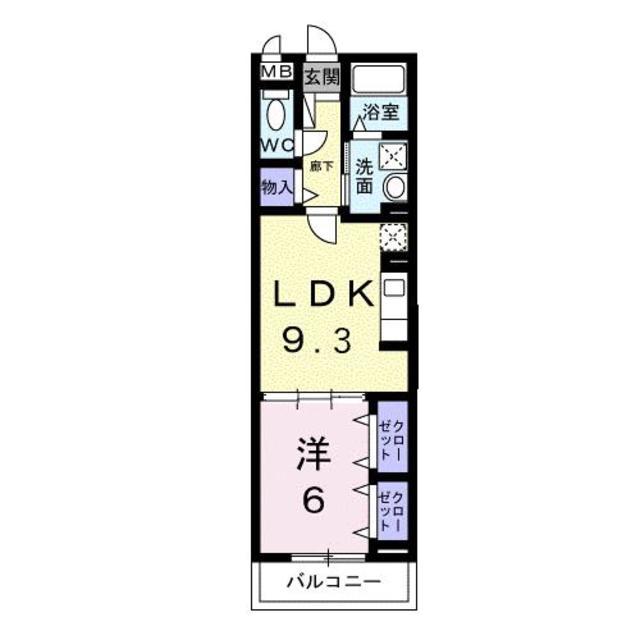 ANIMARE F(1LDK/3階)の間取り写真