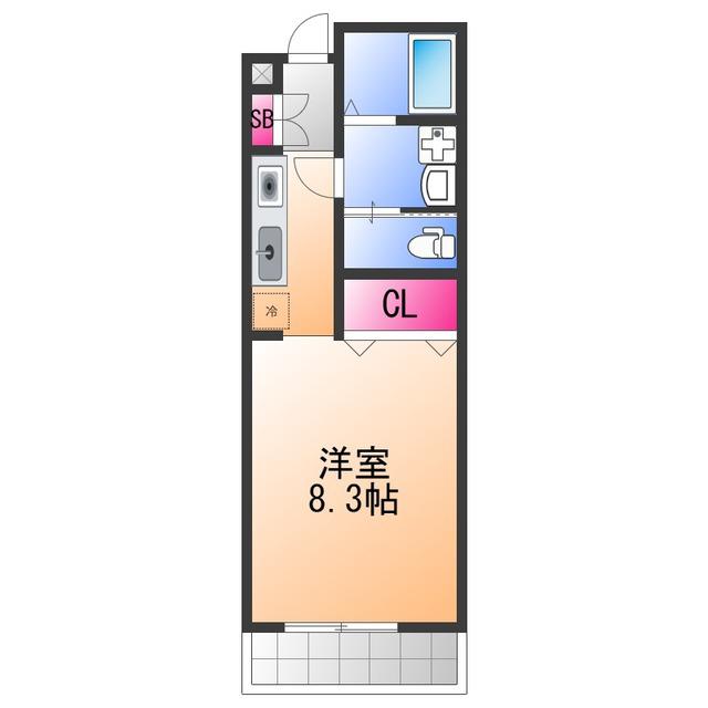 サンビレッジ府中(1K/1階)の間取り写真